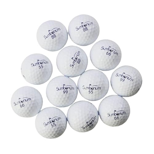 Ronyme 12x Golfbälle für Wettkämpfe Golf-Übungsbälle Genauigkeitstrainer Premium 3-lagige Trainingsbälle für Profis im Freien von Ronyme