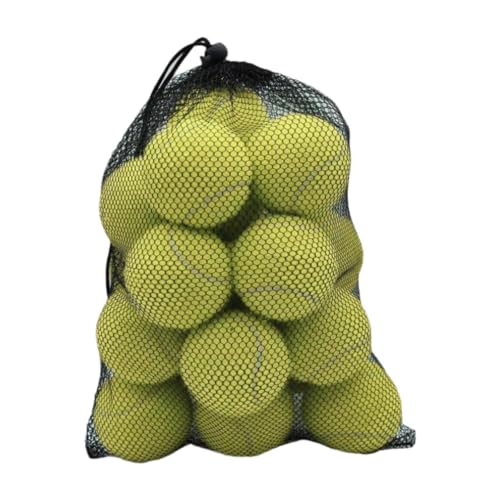 Ronyme 20 Stück Tennisbälle, Trainingsbälle zum Üben, 6,4 cm Durchmesser, verschleißfeste, elastische Bälle für Spiele, Indoor-Schlägersport, Gelb von Ronyme