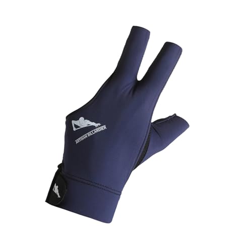 Ronyme Billardhandschuh 3-Finger-Poolhandschuh, rutschfeste, atmungsaktive Spielhandschuhe für Männer und Frauen, Pool-Queue-Handschuhe, professionell für, Blau von Ronyme