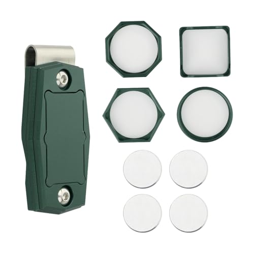 Ronyme Billardkreidehalter, tragbarer Kreideträger mit Clip, Kreidebox, Kreidehalter aus Metall, Grün von Ronyme