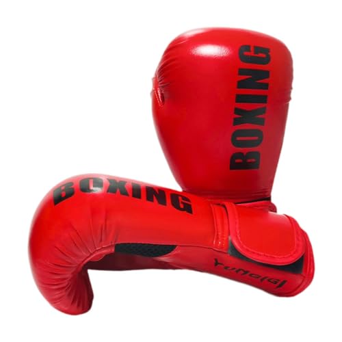 Ronyme Box-Trainingshandschuhe, Sparring-Handschuhe, multifunktional, stoßfest, weich, Boxsack-Handschuhe für -Training, Rot, 6 Unzen von Ronyme