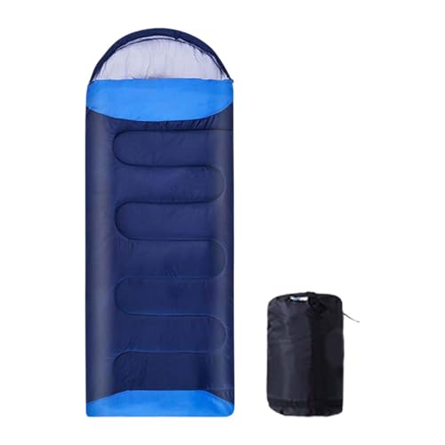 Ronyme Camping Schlafsack Wasserdicht Bequem mit Aufbewahrungsbeutel Im Freien Schlafsack Schlafsack für Reisen Im Freien nach Hause, 1.35 Kg Dunkelblau von Ronyme