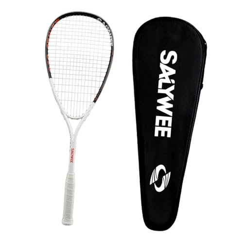 Ronyme Carbon-Squashschläger, Trainingsausrüstung, klassischer, multifunktionaler, Rutschfester, tropfenförmiger Squashschläger für Outdoor-Aktivitäten, Schwarz von Ronyme