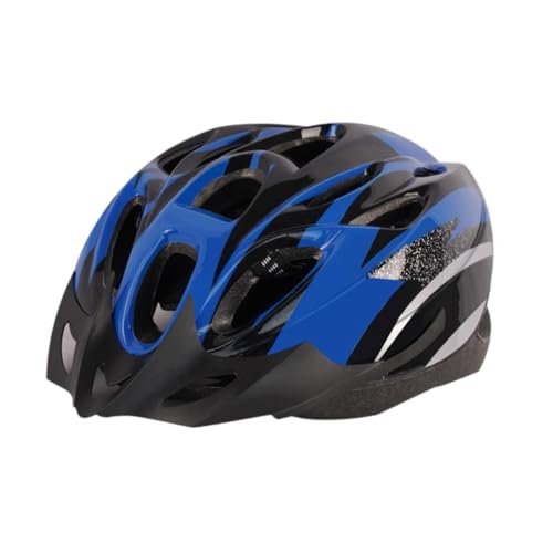 Ronyme Fahrradhelm Mountain Road Bike Helm Stoßdämpfender Belüftungsfahrradhelm Fahrradhelm für Frauen Männer Rollschuh, BLAU von Ronyme