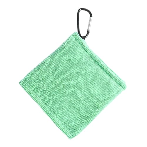 Ronyme Golfball-Handtuch mit Clip, Golfball-Reiniger, 14 x 14 cm, kleines Golfball-Reinigungstuch, Golf-Zubehör für Männer und Frauen, Grün Ronyme Golfball-Handtuch mit Clip, Golfball-Reiniger, 14 x 14 cm, kleines Golfball-Reinigungstuch, Golf-Zubehör für Männer und Frauen, Grün von Ronyme