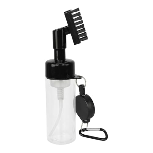 Ronyme Golfschlägerbürste, Rillenreiniger und Wasserflasche, auslaufsicherer Vorratsschlauch, kompakte Golf-Wasserbürste, Golfgeschenke für Männer, Black W Retractable von Ronyme