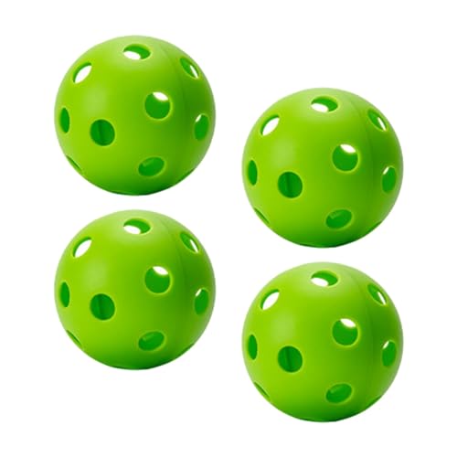 Ronyme Indoor-Pickleball-Bälle, Golf-Hohlball, 26 Löcher, hart, speziell entworfene Indoor-Pickleball-Bälle für Indoor-Plätze, Grün 4St Ronyme Indoor-Pickleball-Bälle, Golf-Hohlball, 26 Löcher, hart, speziell entworfene Indoor-Pickleball-Bälle für Indoor-Plätze, Grün 4St von Ronyme