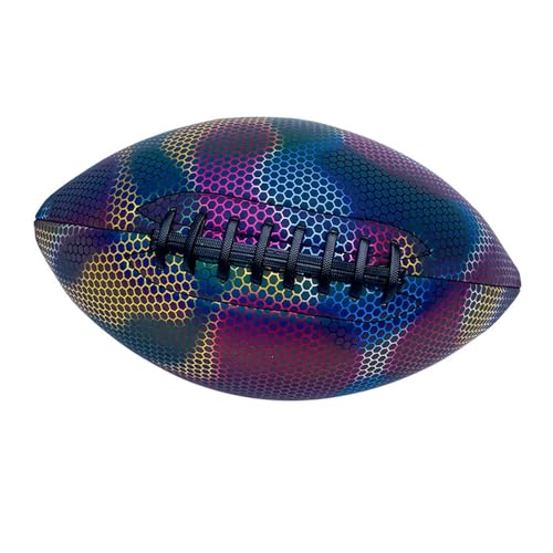 Ronyme Leuchtender Rugbyball, American Football, tragbarer leuchtender Rugbyball in offizieller Größe als Fußball für Spiel, Fußballtraining und Geschenk, Schwarzes Armband von Ronyme