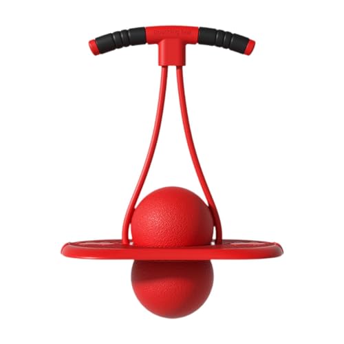 Ronyme Pogo Ball mit Griff Balance Board Zubehör Übung Pogo Stick Jump für Körpertraining Assistent Kinder Indoor Geschenk, Rot von Ronyme