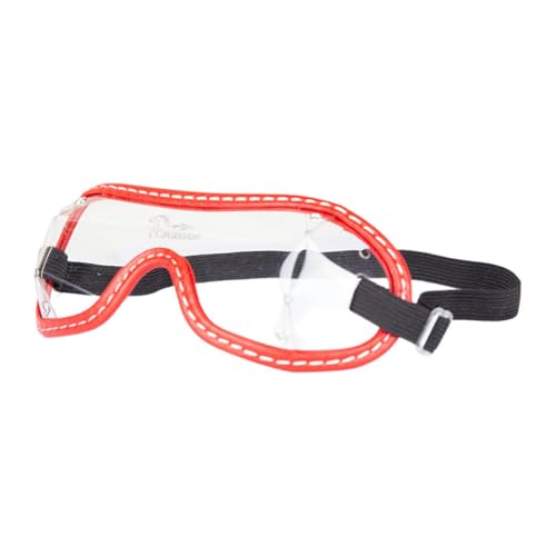 Ronyme Reitbrille, Rennbrille, leicht, tragbar, robuster Schutz, vielseitig einsetzbar, Augenschutz-Reitbrille, Rot von Ronyme