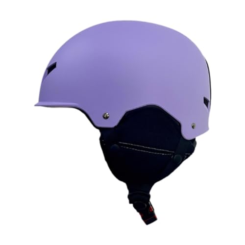 Ronyme Schnee Skihelm Skateboard Helm Schlagfestigkeit Kopfbedeckung Sporthelm für Radfahren Snowboard Skateboard Männer Erwachsene, Lila, M von Ronyme