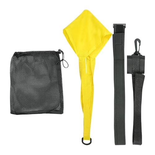 Ronyme Schwimmparachature Schwimmwiderstandsgürtel Ausrüstung Agilität Praktische Geräte Geschwindigkeit Training Schwimmtrad Krafttraining Band, Yellow L von Ronyme