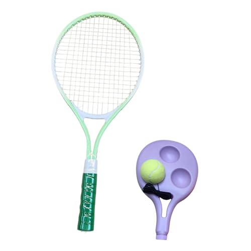 Ronyme Tennis Ball Tennisschläger 21 Zoll Single Player Tool mit String Tennis Rebounder für Garten Indoor Outdoor, GrÜn von Ronyme