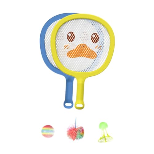 Ronyme Tennisschläger für Kinder, Badmintonschläger mit Ball, Federballschläger, interaktiver Spielzeug-Tennisschläger für Anfänger, Ente von Ronyme