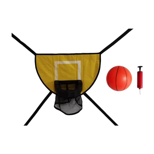 Ronyme Trampolin-Basketballkorb mit Pumpe und Ball, Trampolin-Zubehör, Outdoor-Torspiel mit Verbindungsseilen, 1 Kugel von Ronyme