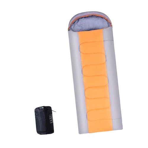 Ronyme Umschlagschlafsack, Leichter Camping-Schlafsack, zum Wandern, drinnen und draußen, Büro bei kaltem Wetter, Orangegrau 2.2 Kg von Ronyme