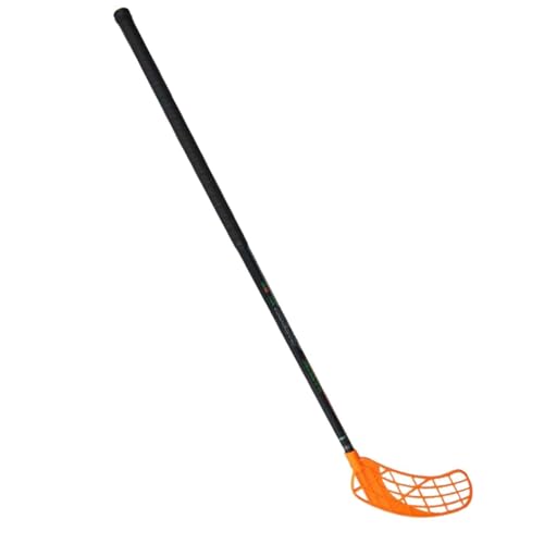 Ronyme Unihockeyschläger Unihockeyschläger Tragbares Geschenkzubehör Einfach zu verwendende Eishockey-Übungsausrüstung für den Innen- und Außenbereich, Orangefarbene Linke Hand von Ronyme