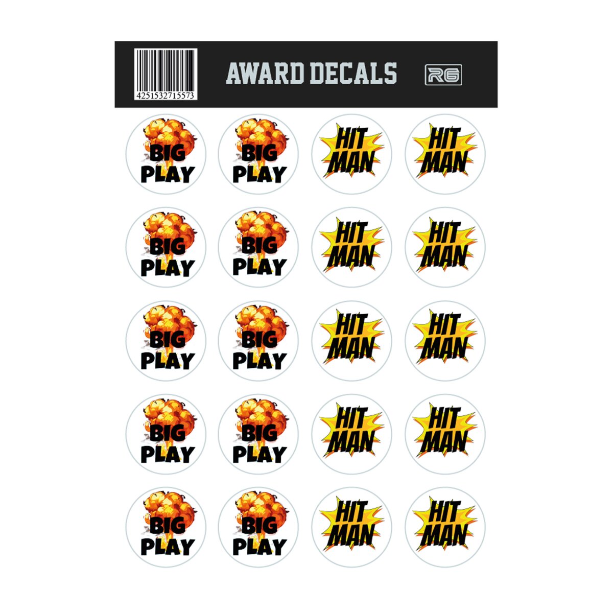 American Football Helmsticker, Football Helm Decal - big play and hit man American Football Helmsticker, Football Helm Decal - big play and hit man von Rookie GOAT