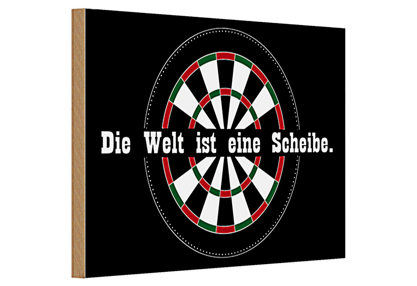 Roomando Holzbild Holzschild Spruch 30x20cm Dart die Welt ist eine Scheibe Roomando Holzbild Holzschild Spruch 30x20cm Dart die Welt ist eine Scheibe von Roomando