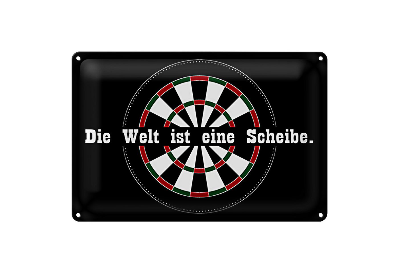 Roomando Metallschild Blechschild Spruch 30x20cm Dart die Welt ist eine Scheibe Roomando Metallschild Blechschild Spruch 30x20cm Dart die Welt ist eine Scheibe von Roomando