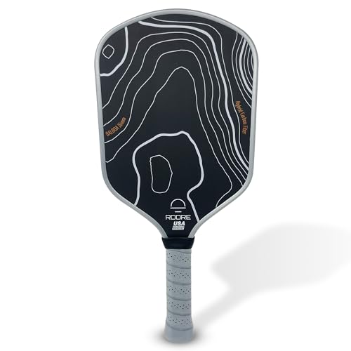 Pickleball-Paddelschläger aus Kohlefaser, thermogeformter und gespritzter Schaumstoff, Hybrid-Form, 16 mm, USAP-Zulassung für Pickleball-Schläger (Hybrid, Kohlefaser) von Roore