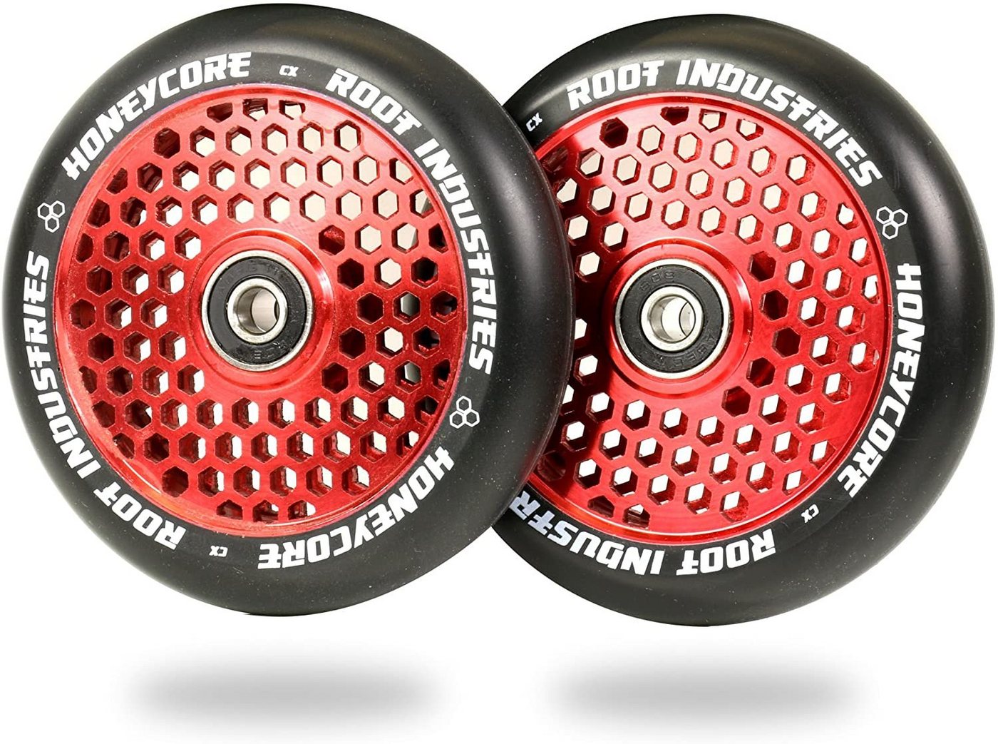 Root Industries Stuntscooter 2 x Root Industries Honeycore Stunt-Scooter Rolle 110mm Rot/PU Schwarz Root Industries Stuntscooter 2 x Root Industries Honeycore Stunt-Scooter Rolle 110mm Rot/PU Schwarz von Root Industries
