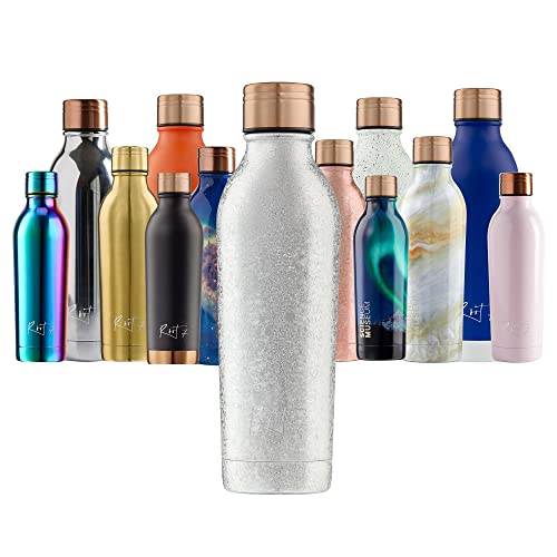 Root7 Bottle | Edelstahl-Wasserflasche | Silver Sparkle 500 ml | doppelwandig & kupferisoliert | wiederverwendbare Thermoflasche | BPA-frei, auslaufsichere Flasche | 30 Stunden kalt & 20 Stunden heiß Root7 Bottle | Edelstahl-Wasserflasche | Silver Sparkle 500 ml | doppelwandig & kupferisoliert | wiederverwendbare Thermoflasche | BPA-frei, auslaufsichere Flasche | 30 Stunden kalt & 20 Stunden heiß von Root7