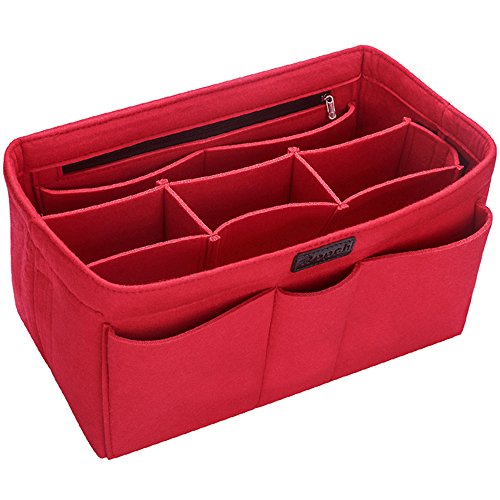 Ropch Handtaschen Organizer Filz Innentasche Taschenorganizer Kosmetikorganizer für Frauen, Rot - M Ropch Handtaschen Organizer Filz Innentasche Taschenorganizer Kosmetikorganizer für Frauen, Rot - M von Ropch