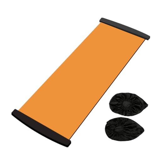 Rordigo Yoga-Gleitmatte für Sport, zentrale Übung, Laufen, Skaten, Beintraining, Fitnessgeräte, Orange, 140 cm von Rordigo