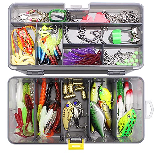 Fischköder Kunstköder Set, Angelköder Meer Wobbler Gummifisch Minnow Crankbait Barsch Forelle Hecht Forelle Zander Barsch 168 Stück Fischköder Kunstköder Set, Angelköder Meer Wobbler Gummifisch Minnow Crankbait Barsch Forelle Hecht Forelle Zander Barsch 168 Stück von RoseFlower