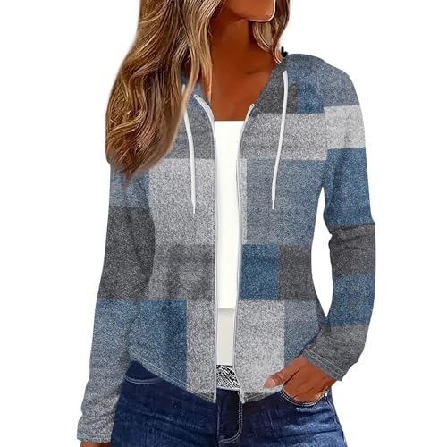 Blitzangebote des Tages Hoodie Damen Oversize Hoody Damen Mit Kapuze Stillpullover Sweatjacke Damen Winter Hoodie Sweatshirt Jacke Damen Fleecepullover Damen (Blau, M) von Rosennie