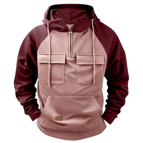 Meine Bestellungen Anzeigen Sweatshirt Herren Mit Kapuze Herren Pullover Ohne Kapuze Strickpullover Herren Hoodi Herren Langarm Pullover Herren Mit Kapuze 7XL Hoddies Herren L (Rosa, S) von Rosennie