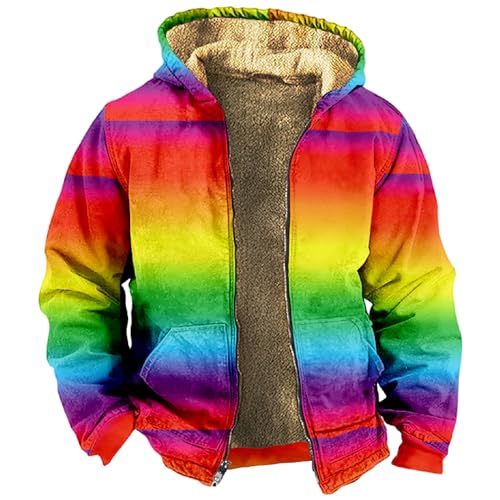 Pullover Herren Mit Kapuze Fleecejacke Herren Outdoor Herrenjacke Übergangsjacke Übergangsjacke Herren Herbst Neon Sweatjacke Mit Kapuze Warm Fleecefutter Kapuzenjacke Dick Fleecejacke (Gelb, 4Xl) von Rosennie