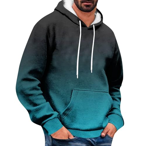 Rosennie Outlet Angebote Herren Pullover Sweatshirt Sweatshirt Herren Weihnachten Kapuzen Sweatshirt Herren Herren Hoodie 3XL Long Herren Hoodie Schwarz 3XL Babyblau Hoodie Herren (Turquoise, 4XL) von Rosennie