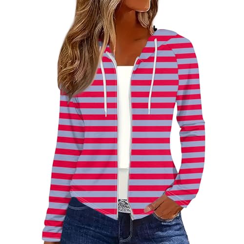 Rosennie Retourenkauf-70-99-Günstiger Kapuzenpullover Damen Oversize Hoodie Damen Damen Hoodie Mit Kapuze Damen Hoodie Jacket Schwarz Hoddies Für Damen Jacke Fleecepulli Damen (Hot Pink, XL) von Rosennie