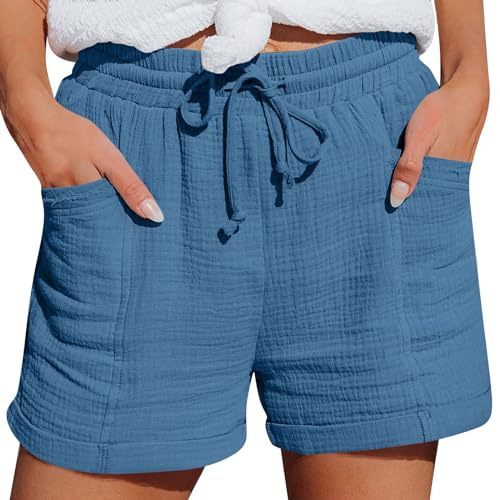 Sale Angebote Kurze Hose Badeshorts Für Damen Kurze Hose Damen Wandern Shorts Jeans Damen Kurze Shorts Damen 2 In 1 Shorts Damen Wanderhose Damen Kurz (Blau, XL) von Rosennie
