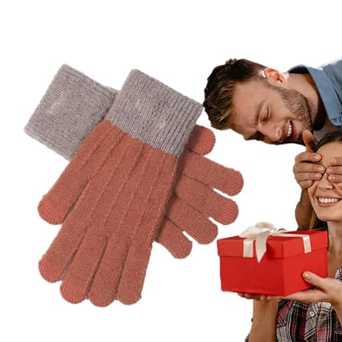 Rosixehird Warme Handschuhe für Damen Touchscreen, warme Touchscreen-Handschuhe | Winter-Handschuhe mit Touchscreen-Fingern,rutschfeste, gestrickte, wasserdichte Fäustlinge zum Radfahren, Autofahren, von Rosixehird