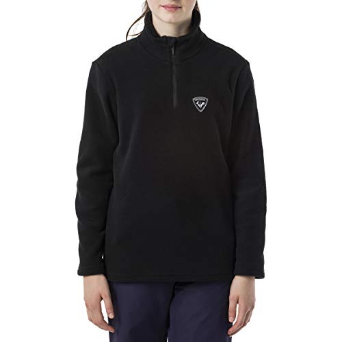 Rossignol Girl 1/2 Zip Warm Stretch Fleecejacke für Kinder, Schwarz, 16 Jahre von Rossignol