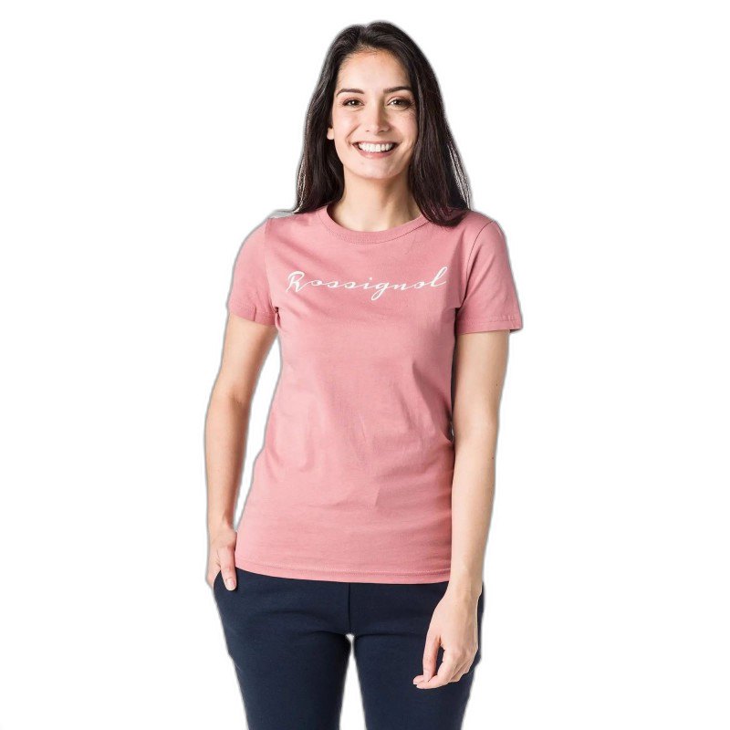 Rossignol Logo Short Sleeve T-shirt Rosa 3XL Frau von Rossignol