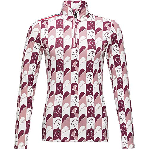 Rossignol Palmares 1/2 Zip Midlayer Damen XS Weinrot von Rossignol