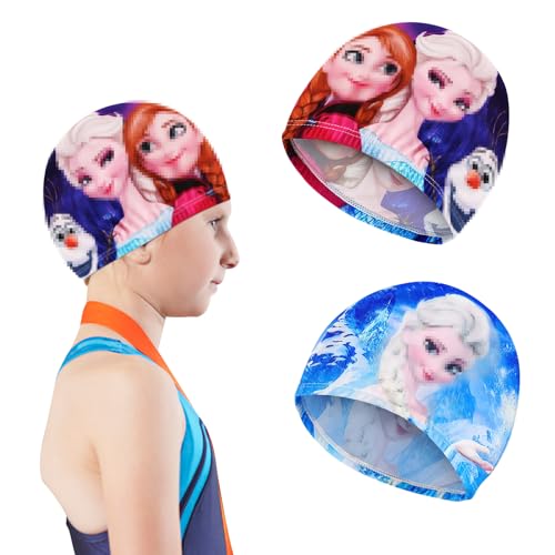 Badekappe Mädchen, RosyFate 2 Stück Badehaube Kinder, Schwimmhaube Kinder, Reißfest & Elastisch, Badekappen für Kinder, Schwimmkappe Kinder Badekappe Mädchen, RosyFate 2 Stück Badehaube Kinder, Schwimmhaube Kinder, Reißfest & Elastisch, Badekappen für Kinder, Schwimmkappe Kinder von RosyFate