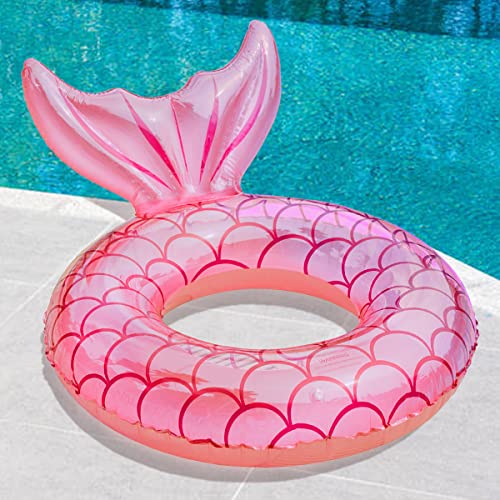 RosyFate Schwimmring Erwachsene, Aufblasbar Meerjungfrau, Schwimmreifen Erwachsene, Schwimm Meerjungfrau Aufblasbar, Schwimmreifen Groß, Schwimmreifen Meerjungfrau, Schwimmringe (Pink) von RosyFate