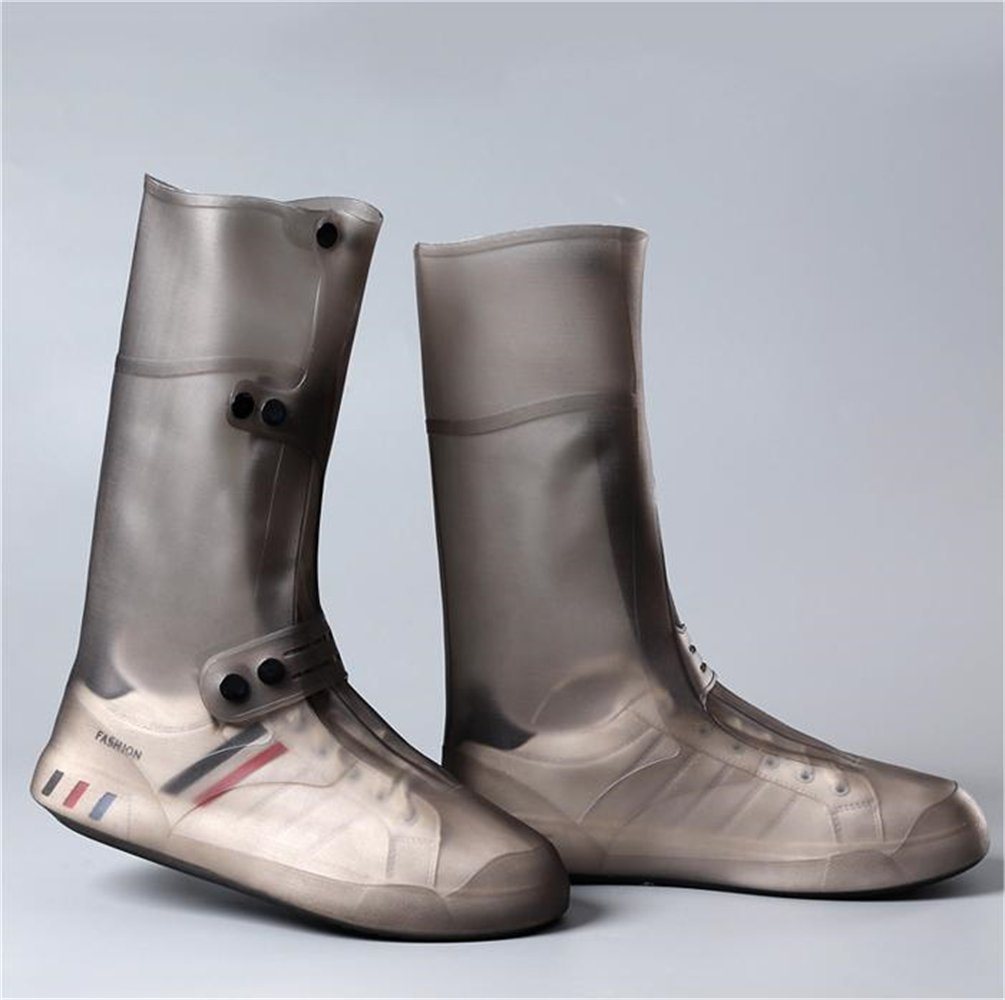 Rouemi Lange Schuhüberzieher, wiederverwendbare, rutschfeste Regenschuhe Gummistiefel von Rouemi