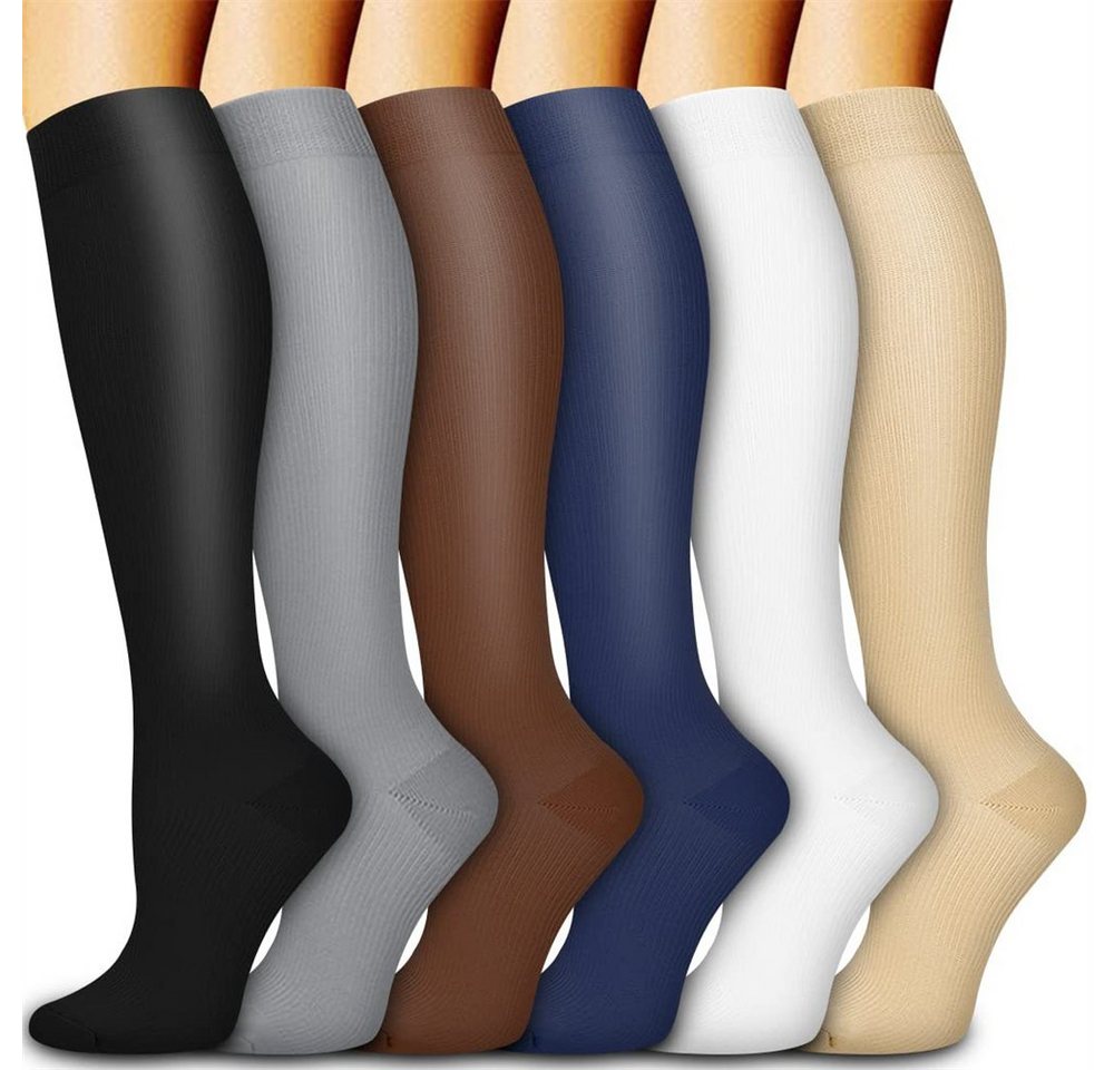 Rouemi Strümpfe Sport Strümpfe,einfarbige Stretch-Socken,Outdoor-Sport-Socken (6-Paar) von Rouemi