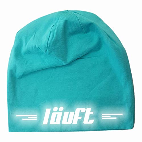 Roughtex Laufmütze Herren Damen Sport Mütze reflektierend zum Laufen Jogging Beanie Laufmützen LÄUFT Mint XS/S von Roughtex