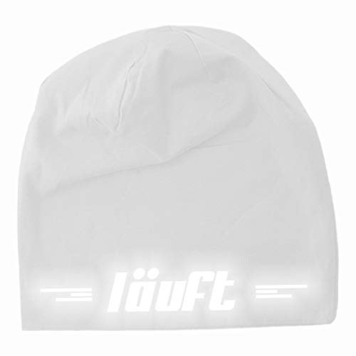 Roughtex Laufmütze Herren Damen Sport Mütze reflektierend zum Laufen Jogging Beanie Laufmützen LÄUFT White XS/S Roughtex Laufmütze Herren Damen Sport Mütze reflektierend zum Laufen Jogging Beanie Laufmützen LÄUFT White XS/S von Roughtex