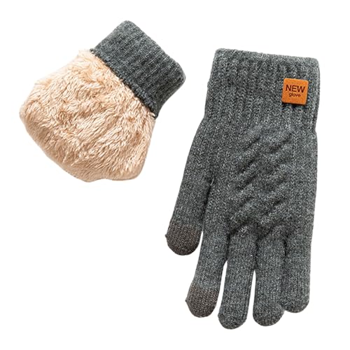 Rouingdd Fahrrad Handschuh Herren, Winter Handschuhe Herren Sport Touchscreen Eislaufen Winterhandschuhe Gloves Winter Warm Snowboard Skihandschuhe Laufhandschuhe Unisex Fahrradhandschuhe von Rouingdd