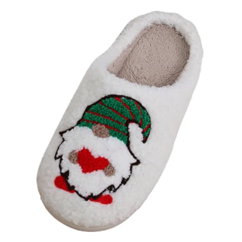 Rouingdd Weihnachts Hausschuhe Damen Flauschige Hausschuhe Weihnachten Damen Weihnachtsschuhe Winter Flauschige Hausschuhe Plüsch Hausschuhe Hauspantoffeln Süße Hausschuhe Unisex Pantoffeln von Rouingdd