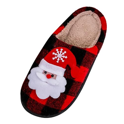 Rouingdd Weihnachtsschuhe Damen Weihnachts Plüsch Unisex Hauspantoffeln Weihnachtsschuhe Warm Memory Foam Weihnachtsmann Pantoffeln Slippers Winter Rutschfest Weihnachtshausschuhe Hausschuhe von Rouingdd