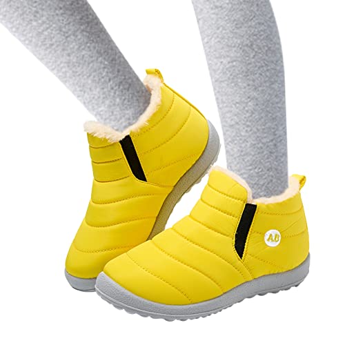 Rouingdd Winterschuhe Jungen Wasserdicht Warm Gefütterte Winterboots Herbstschuhe Schneestiefel Unisex rutschfeste Winterstiefel Winterschuhe Snowboots Winter Bequem Barfußschuhe Stiefel Wanderschuhe von Rouingdd